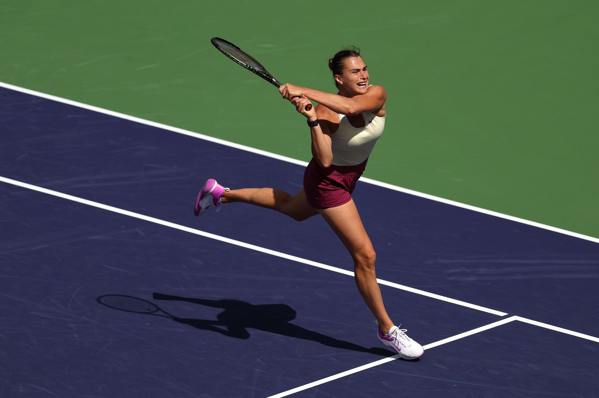 Aryna Sabalenka at the 2023 BNP Paribas Open.