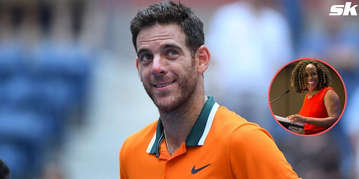 Juan Martin del Potro and Chanda Rubin (inset)