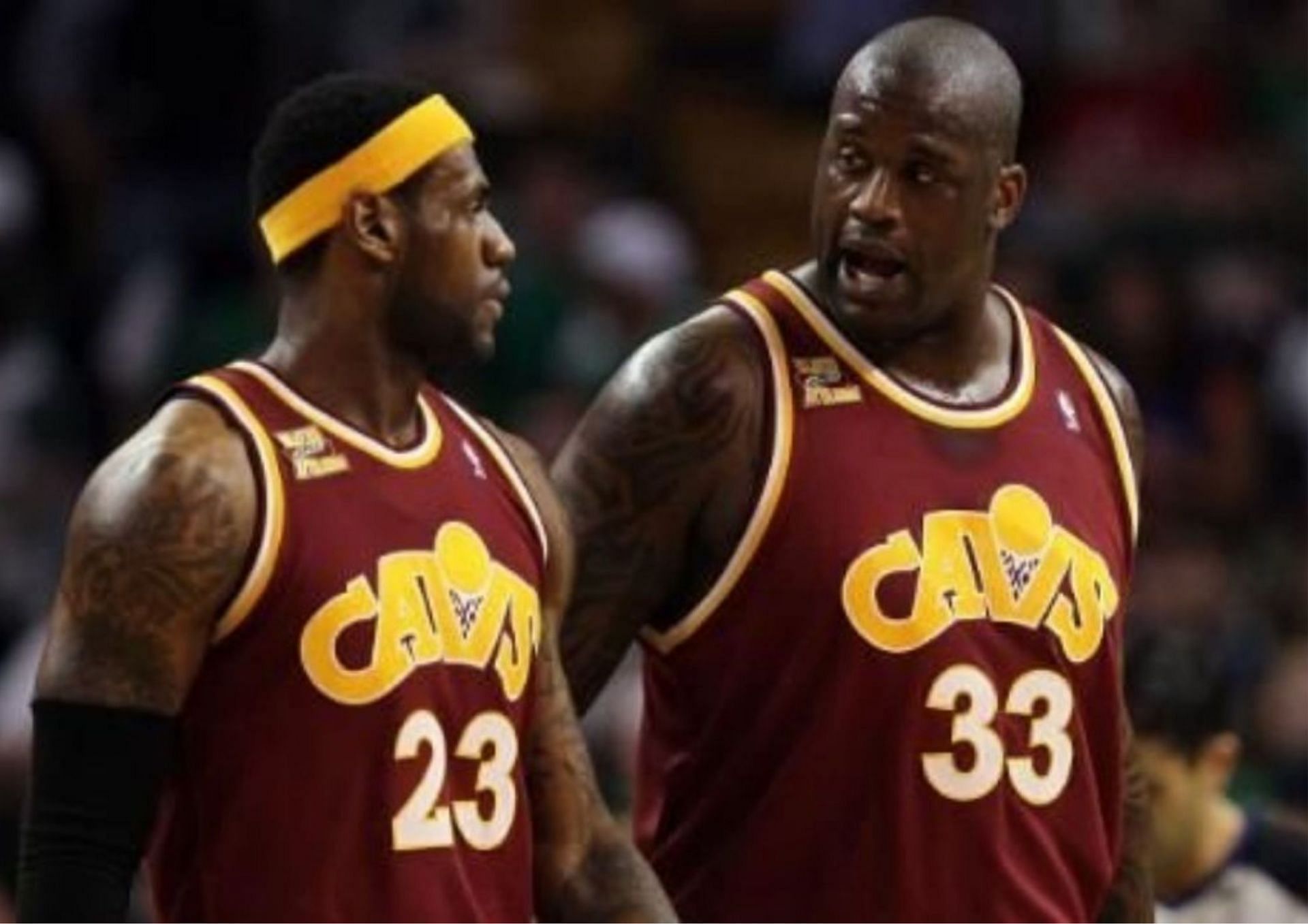 Shaq and LeBron James were teammates during the 2009-10 season with the Cleveland Cavaliers.