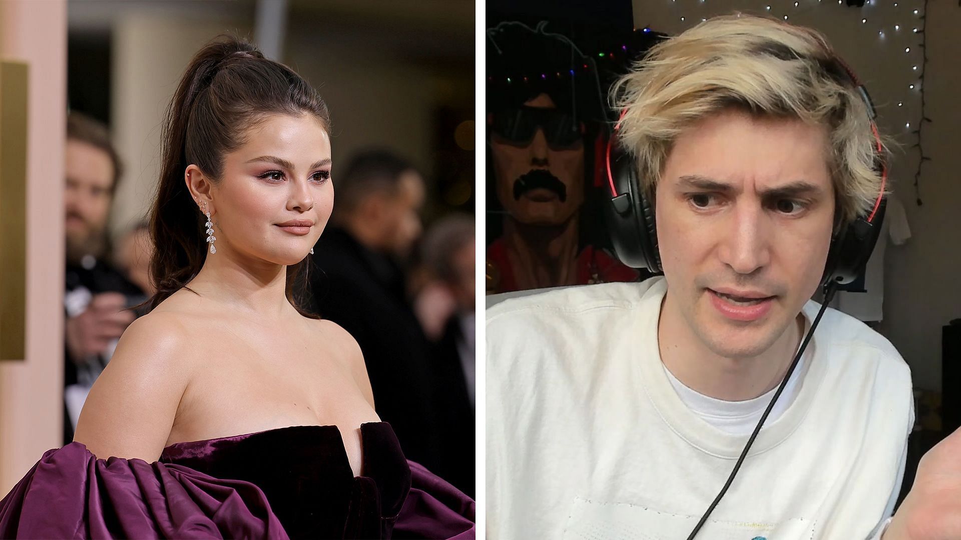 xQc recently recounted his attempt to catch the eye of Selena Gomez.