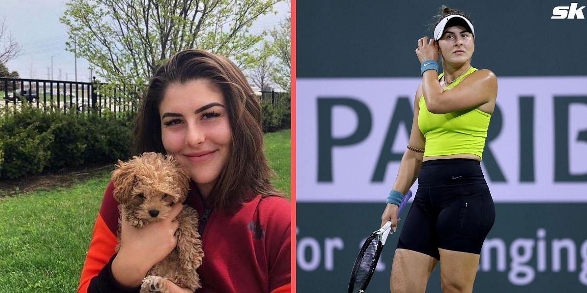 Bianca Andreescu and her dog Coco