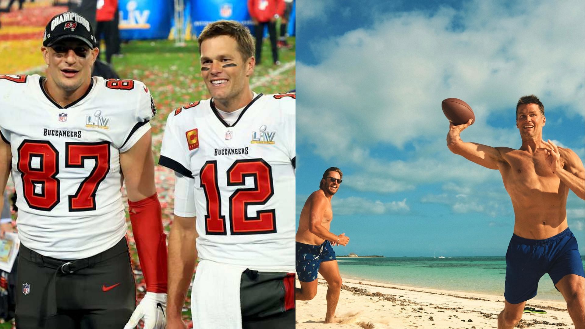 Former teammates Rob Gronkowski and Tom Brady on vacation 