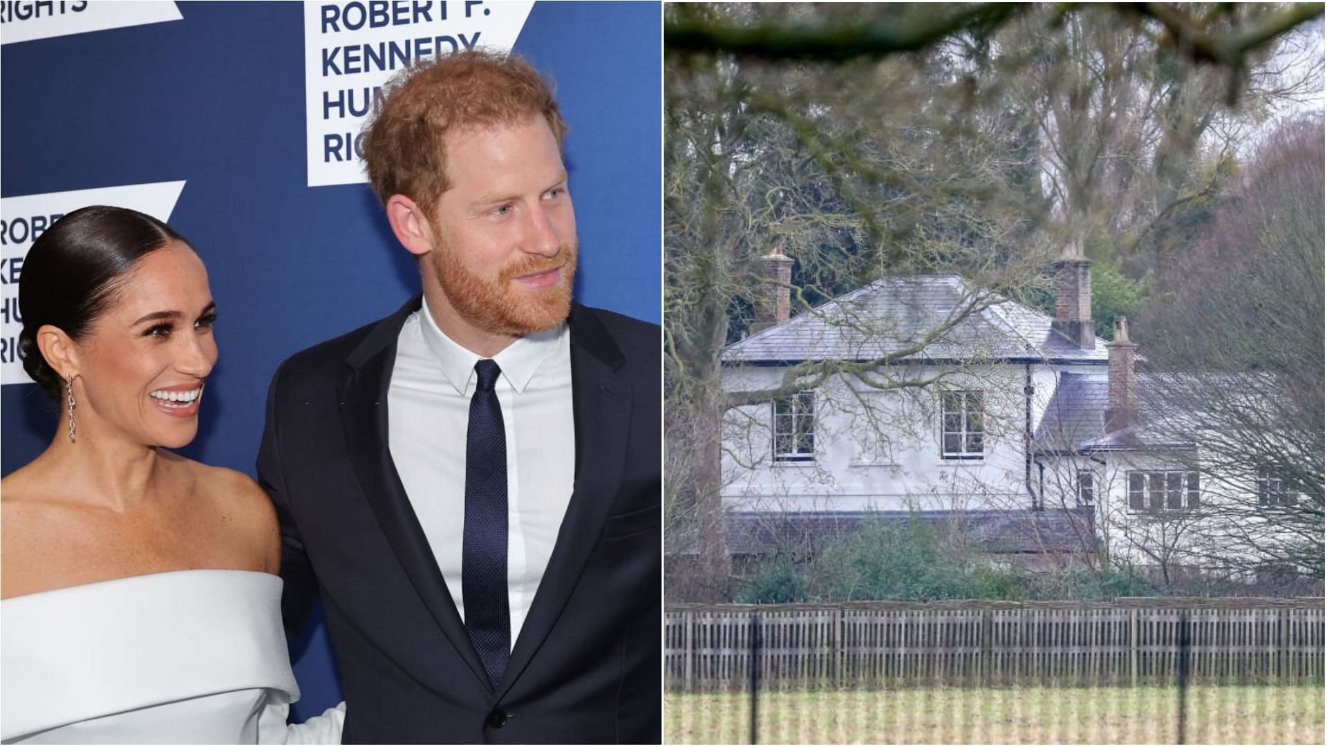 Prince Harry and Meghan Markle are being reportedly evicted from Frogmore Cottage (Images via Mike Coppola and Steve Parsons/Getty Images)