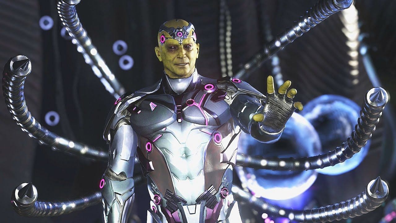 Brainiac, the alien cyborg, shrinks cities for his collection (Image via Warner Bros)