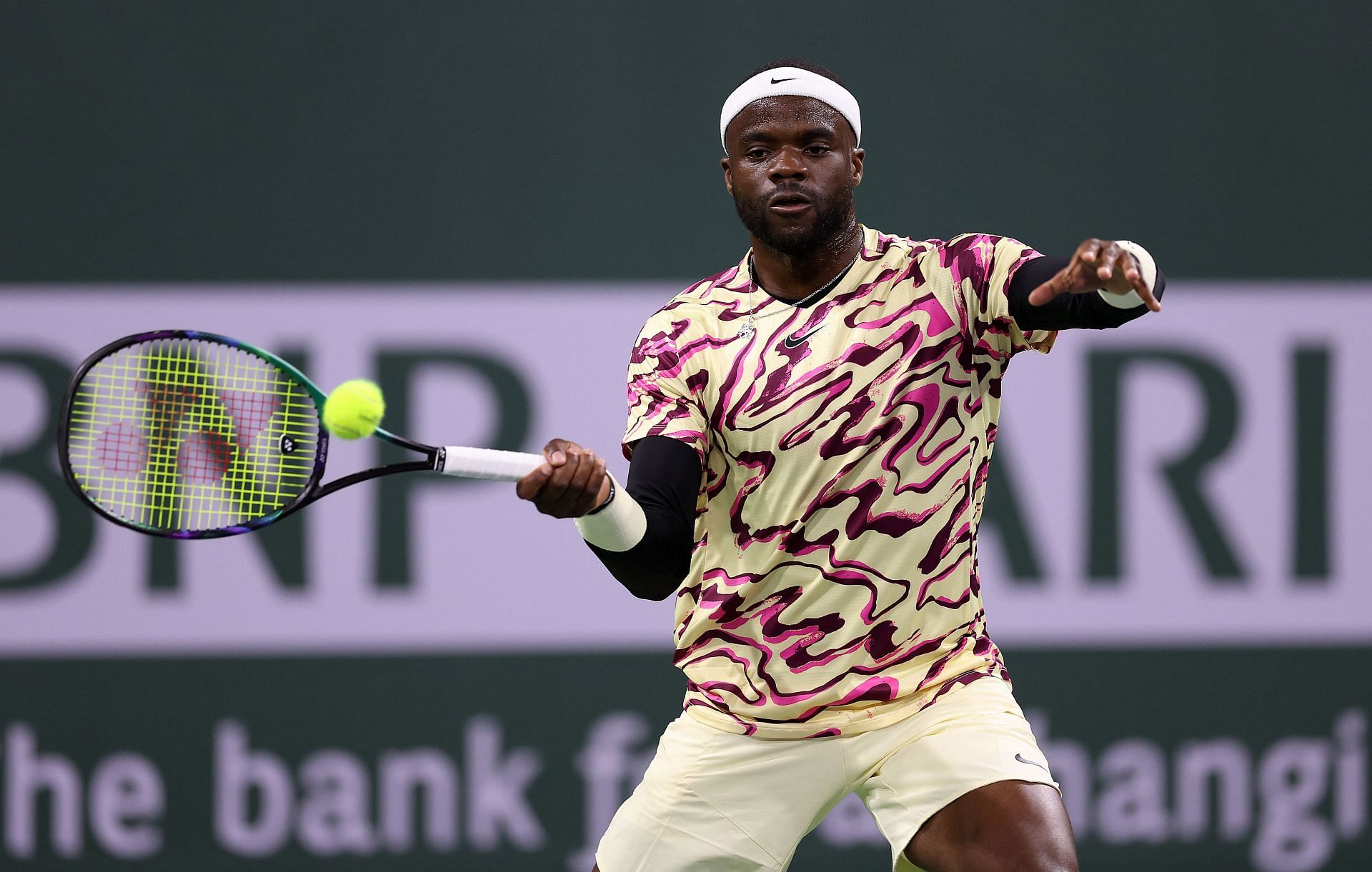 Frances Tiafoe at the 2023 BNP Paribas Open.