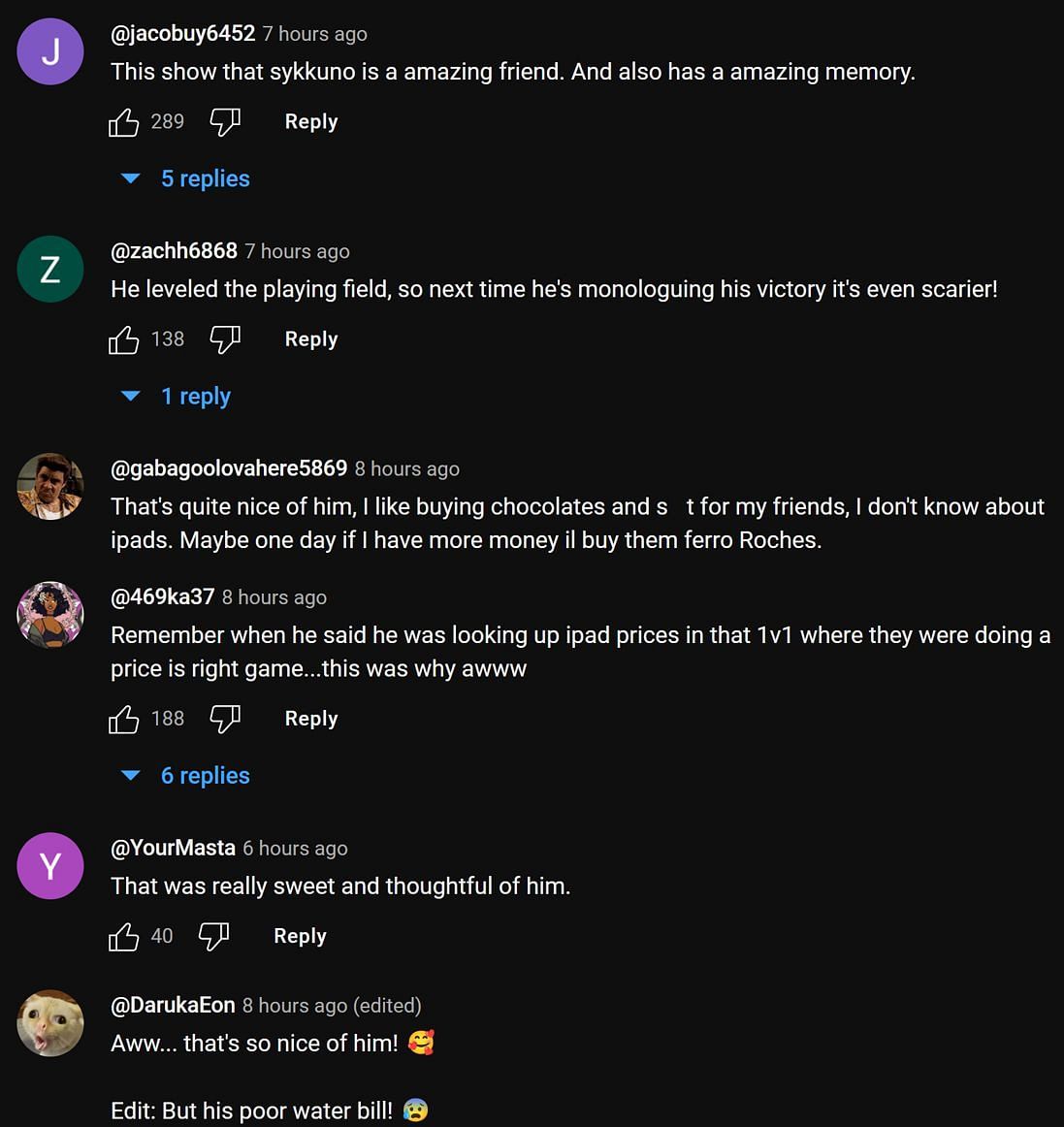 Fans in the YouTube comments section reacting to the streamer&#039;s clip (Image via Jeru TV/YouTube)