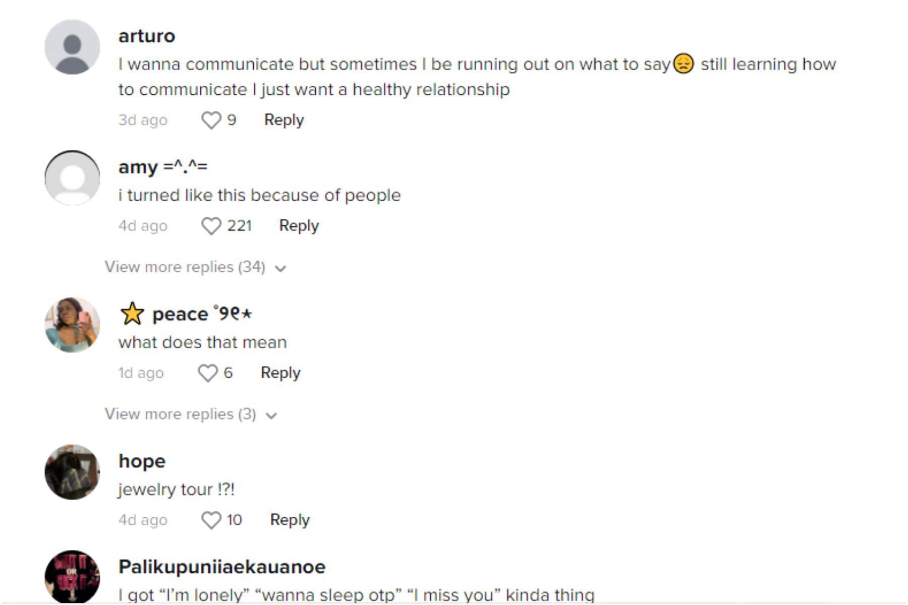 TikTok users comment about the acronym (Image via TikTok)