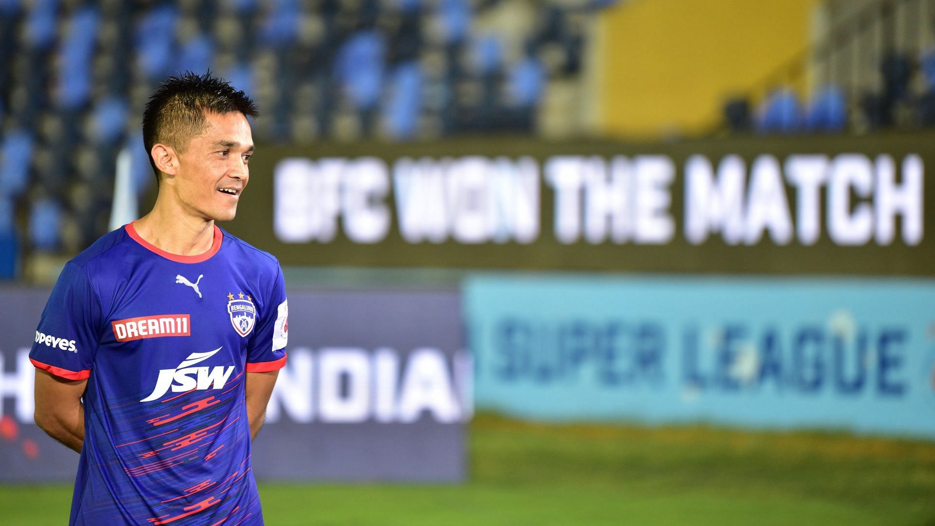 Sunil Chhetri scored in the first leg against Mumbai City FC. 