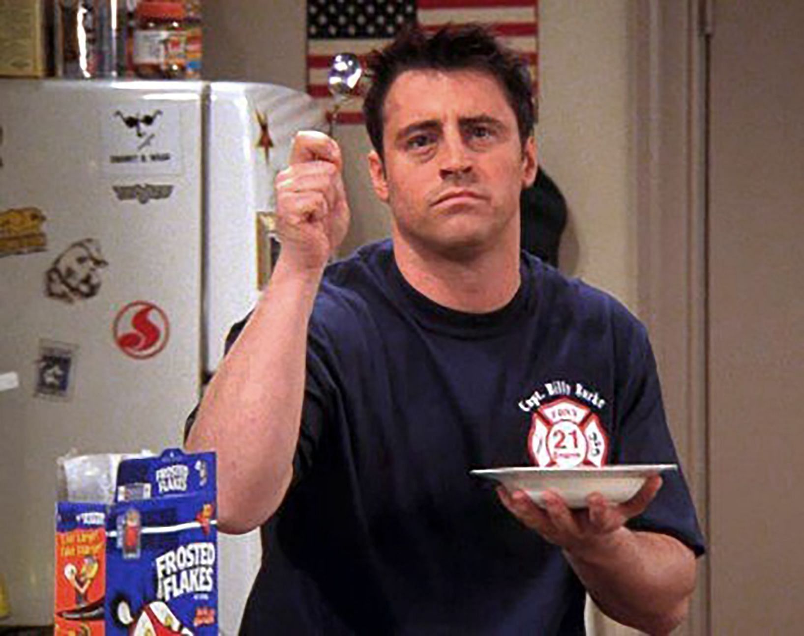 Joey wearing a FDNY tshirt (Image via NBC)