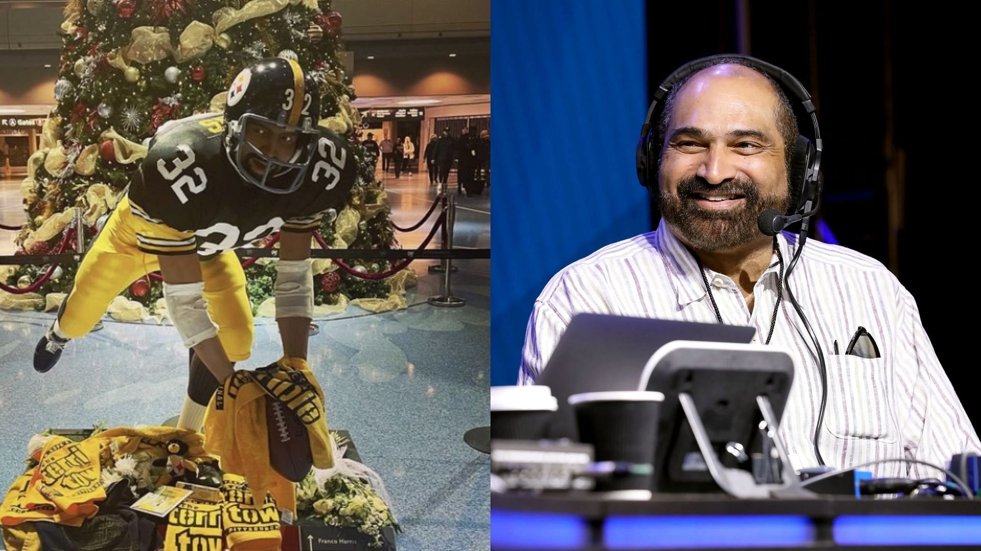 Why was the Franco Harris statue moved?