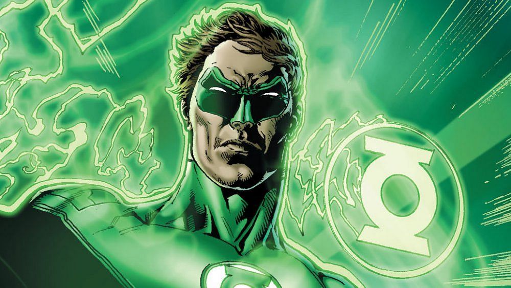 The rebirth of Hal Jordan as Green Lantern, surrounded by his fellow Lanterns (Image via DC Comics)
