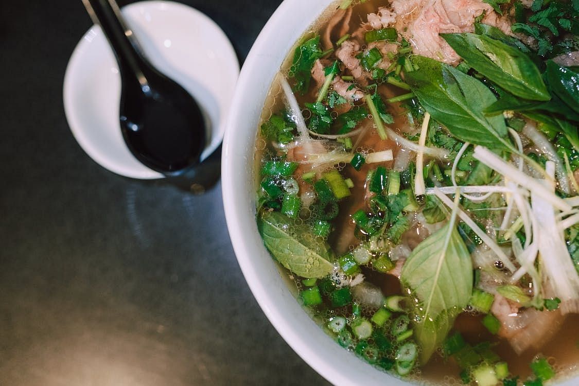 Pho is a traditional Vietnamese noodle soup. (Image via Pexels/Rodnae Productions)