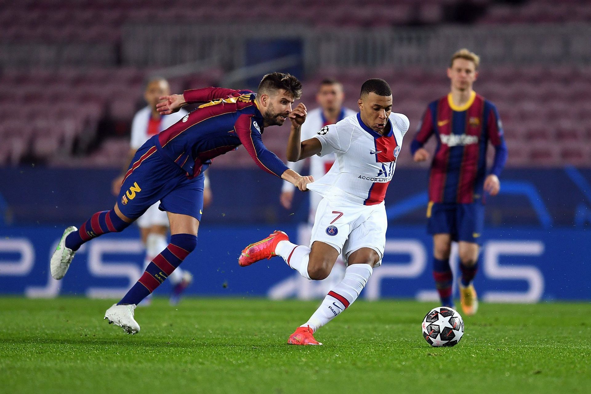 Gerard Pique and Barcelona&#039;s defense could not cope with Kylian Mbappe&#039;s blistering pace.
