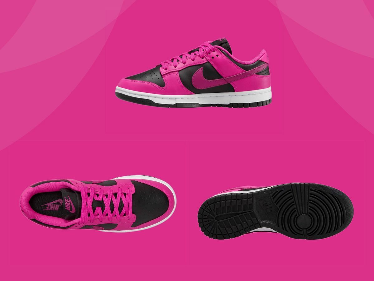 The upcoming Nike Dunk Low &quot;Fireberry&quot; sneakers will be debuted exclusively in women&#039;s sizes (Image via Sportskeeda)