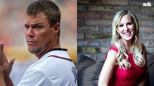 Atlanta Braves legend Chipper Jones (left); Chipper Jones' first wife, Karin Fulford