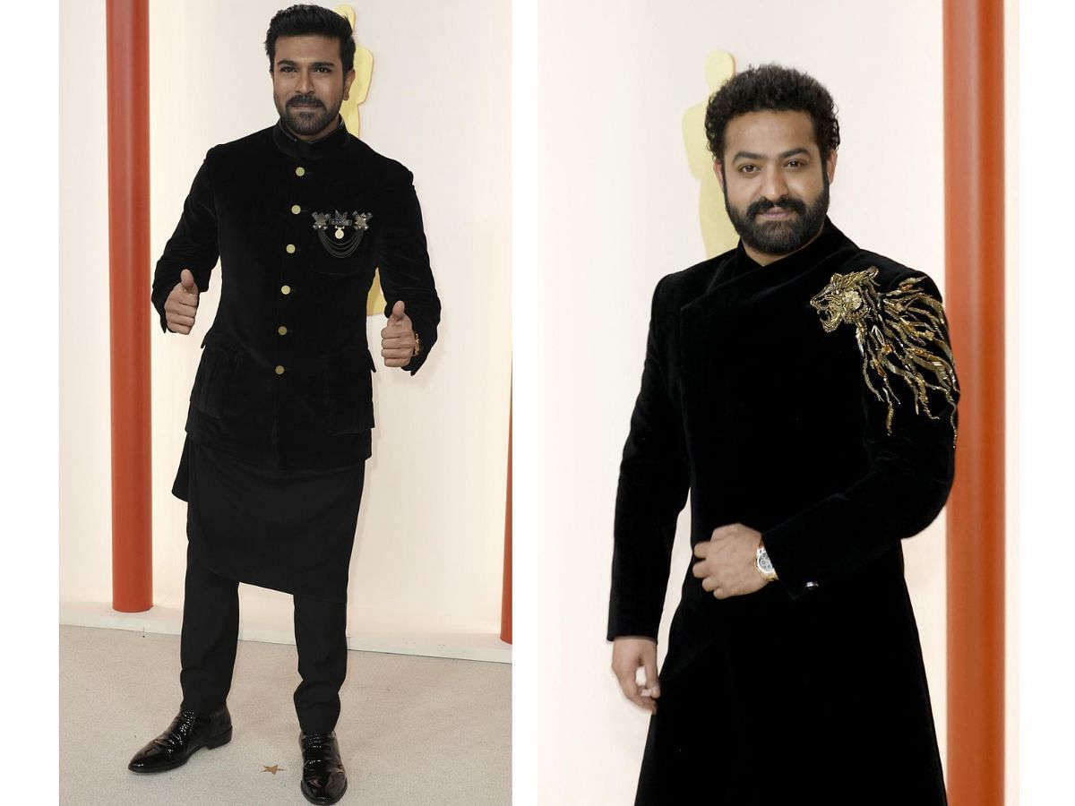 RRR face-off - NTR Jr.  and Ram Charan (Image via T&amp;C)