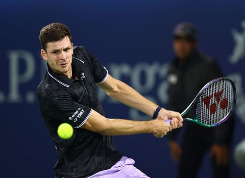 Hubert Hurkacz at the Dubai Tennis Championships