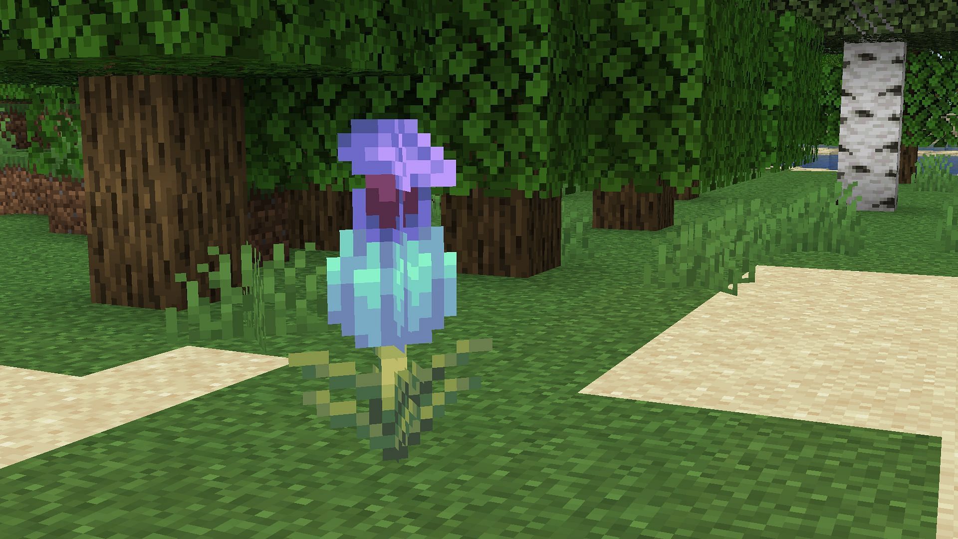 Pitcher plant is a new addition to the Sniffer mob and its features in Minecraft 1.20 snapshot 23w12a. (Image via Mojang)