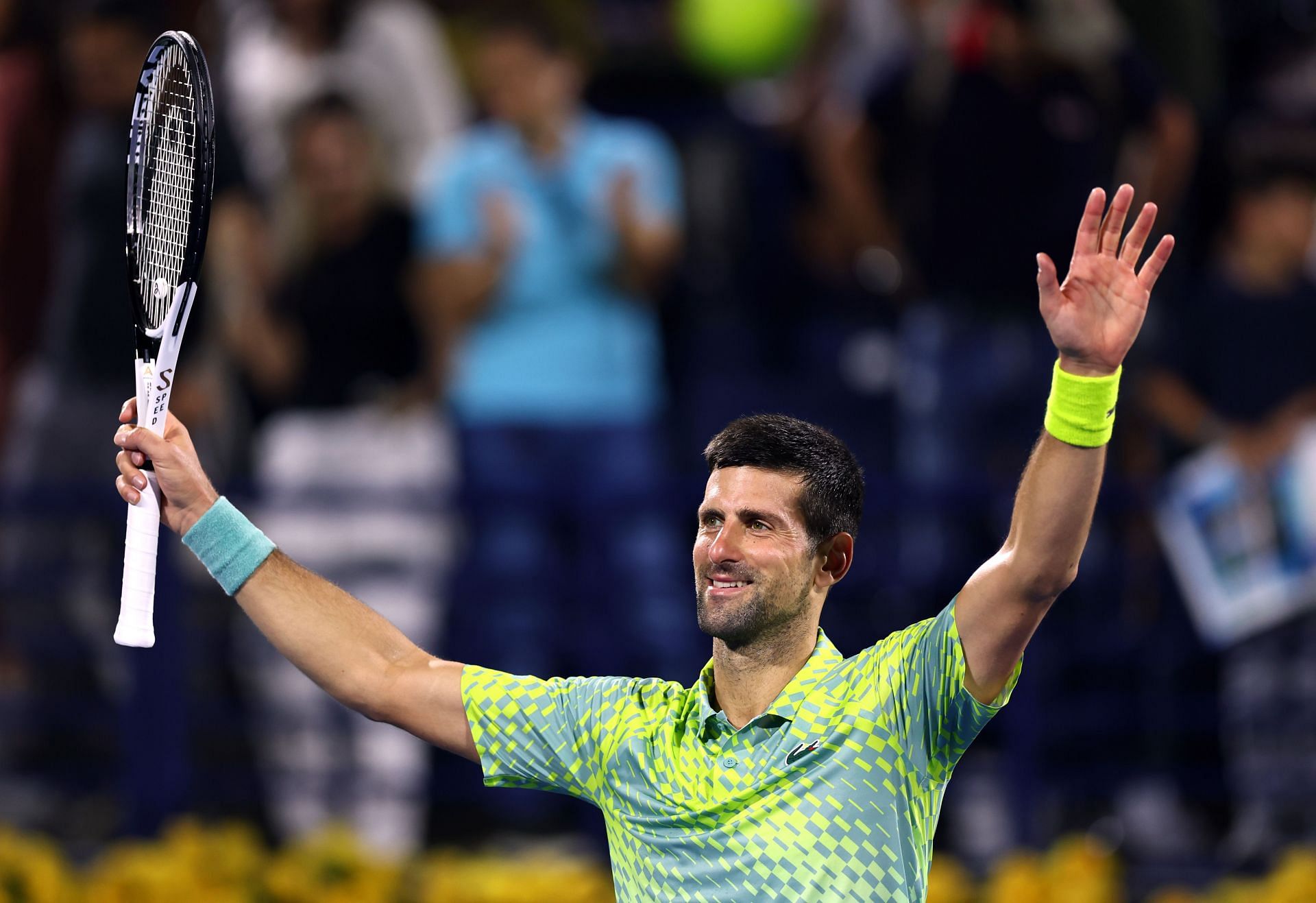 Novak Djokovic at the 2023 Dubai Duty Free Tennis Championships