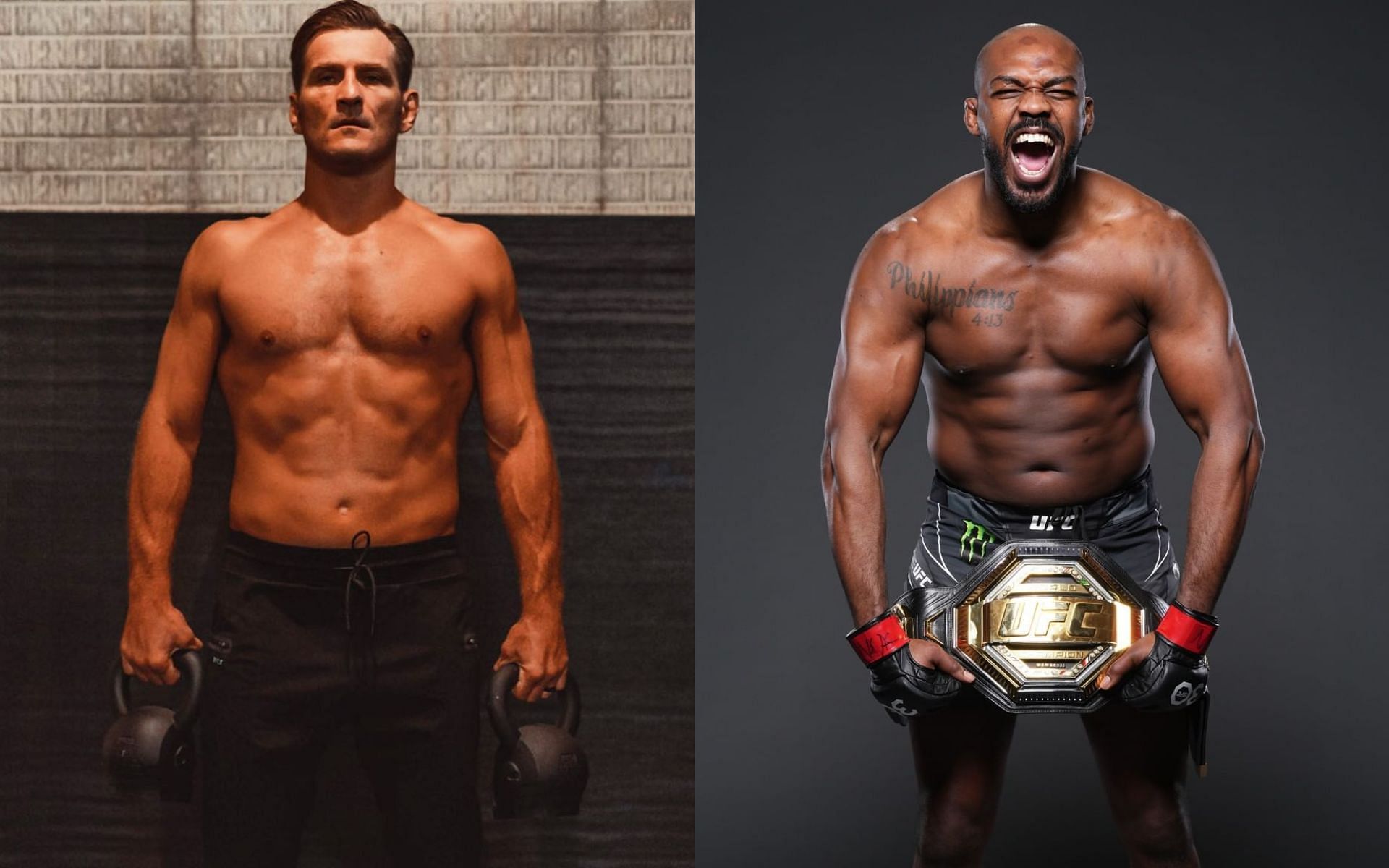 Stipe Miocic (Left), Jon Jones (Right) [Image courtesy: @ufc and @stipemiocic on Instagram]