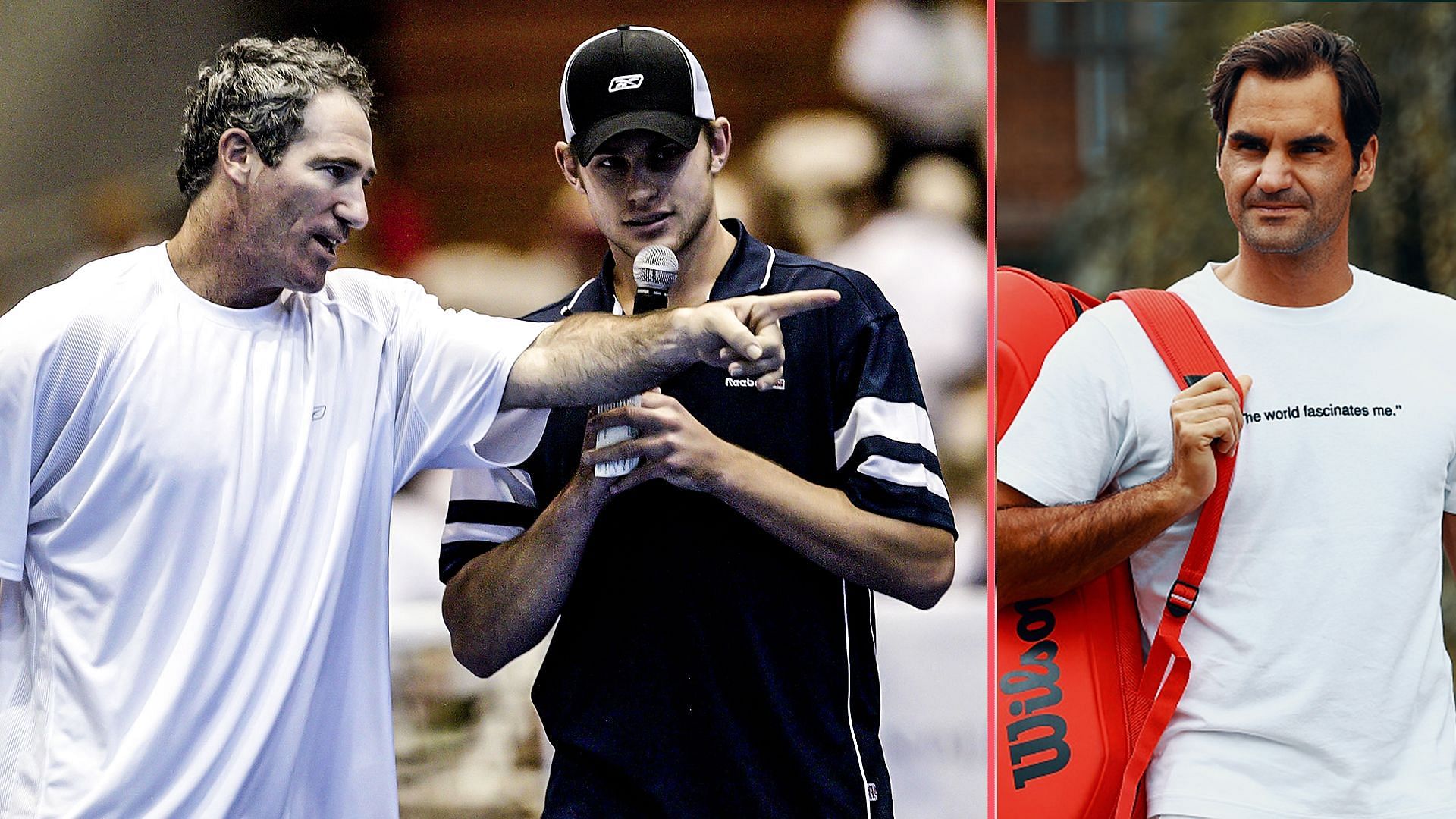 Brad Gilbert, Andy Roddick and Roger Federer