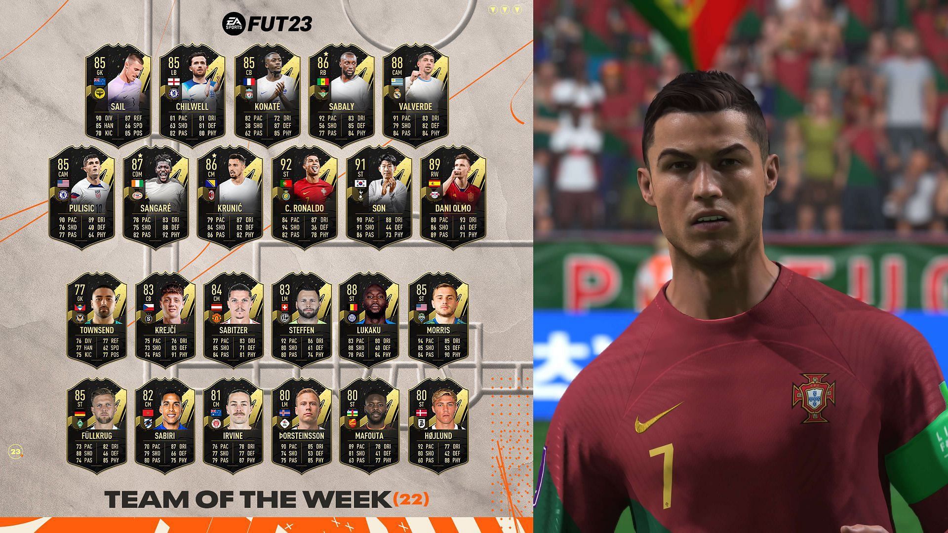 TOTW 22 in FIFA 23 Ultimate (Image via EA Sports)