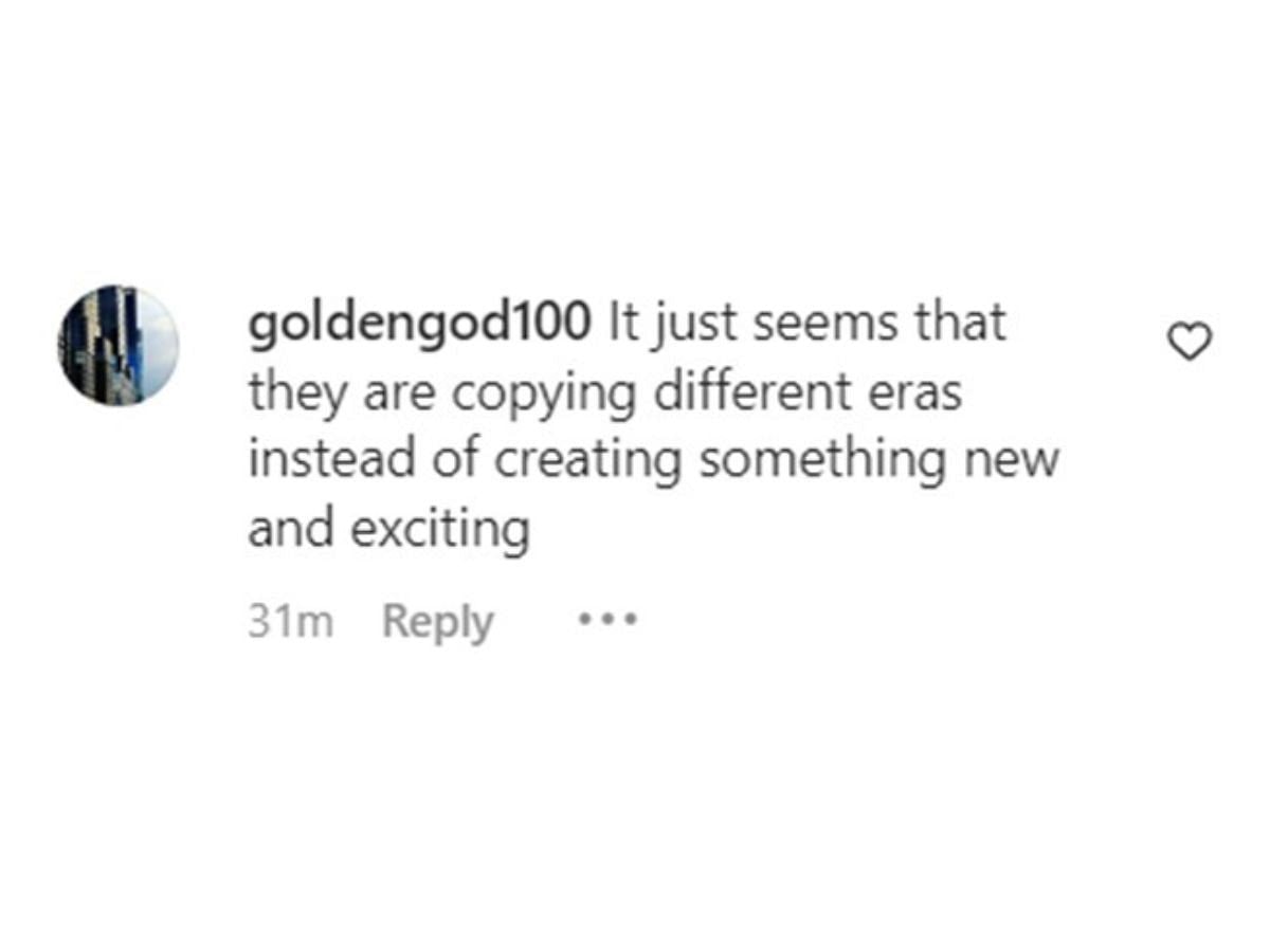 Fan comment (Image via Instagram)