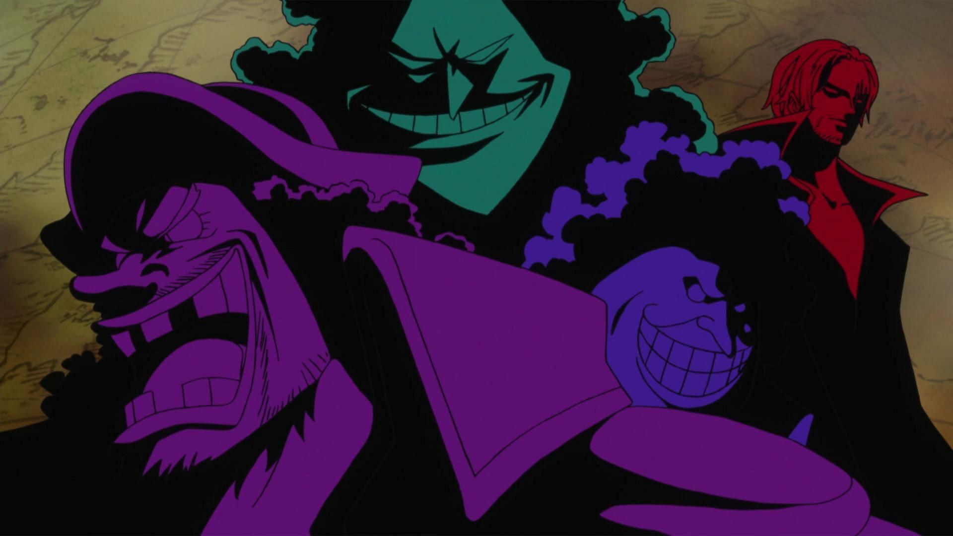 At the beginning of One Piece&#039;s post time skip narration, Blackbeard, Kaido, Big Mom and Shanks were the Four Emperors (Image via Toei Animation, One Piece)