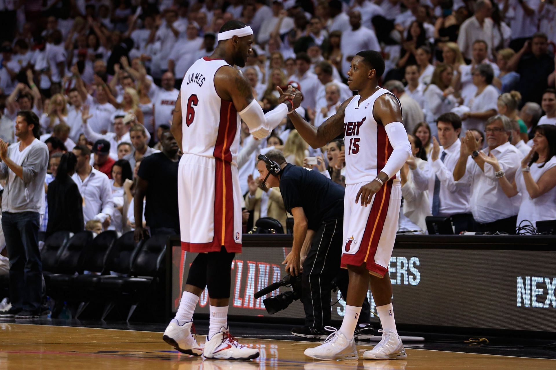 LeBron James (left) and Mario Chalmers