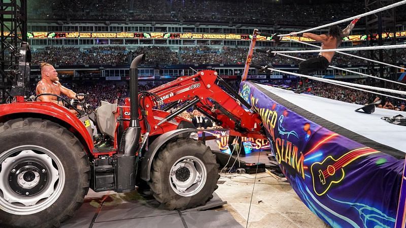 brock lesnar tractor summerslam 2022