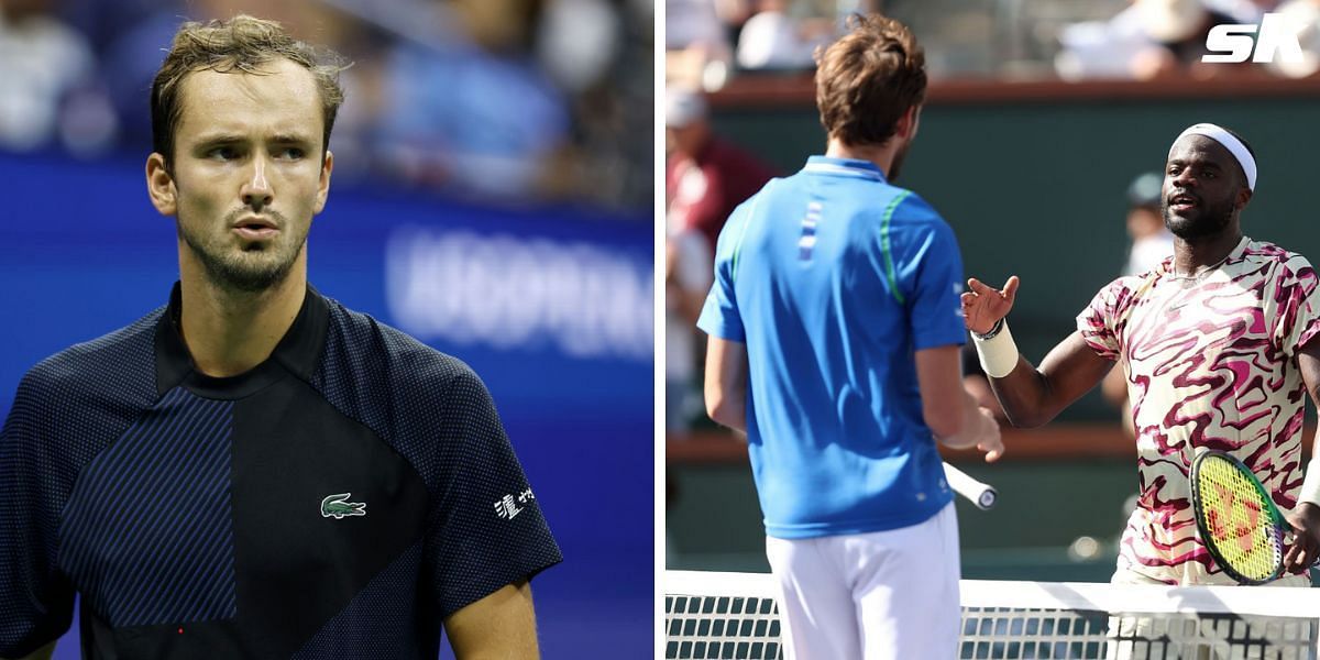 Daniil Medvedev and Frances Tiafoe at the 2023 Indian Wells Open