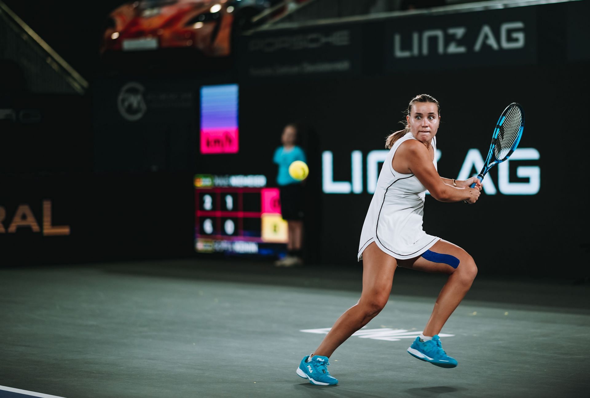 Sofia Kenin at the 2023 Linz Open.