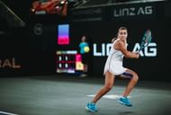 Sofia Kenin at the 2023 Linz Open.
