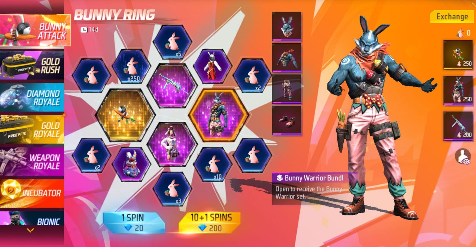 free-fire-max-bunny-attack-how-to-get-bunny-warrior-bundle-candy