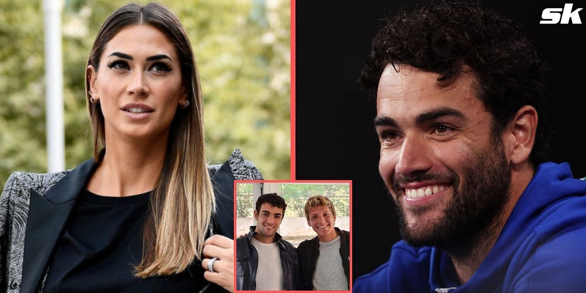 Italian model and TV personality Melissa Satta reacts to Matteo Berrettini