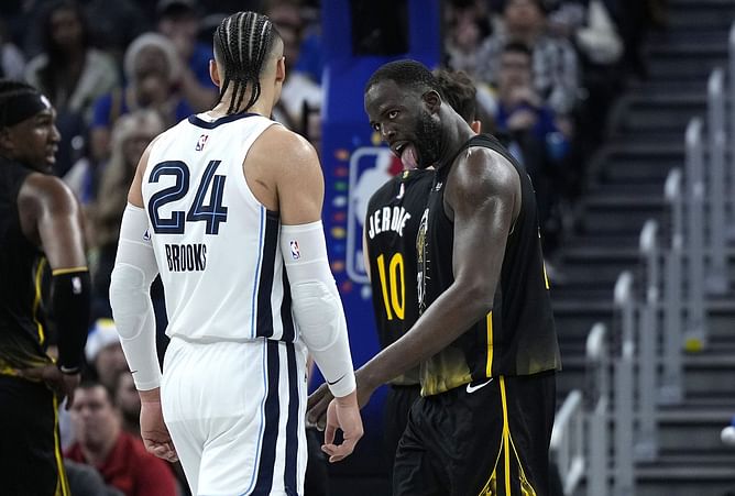 Watch: "They're discussing the podcast!" - Draymond Green and Dillon Brooks square up on court, hilarity ensues with funny commentary and reactions