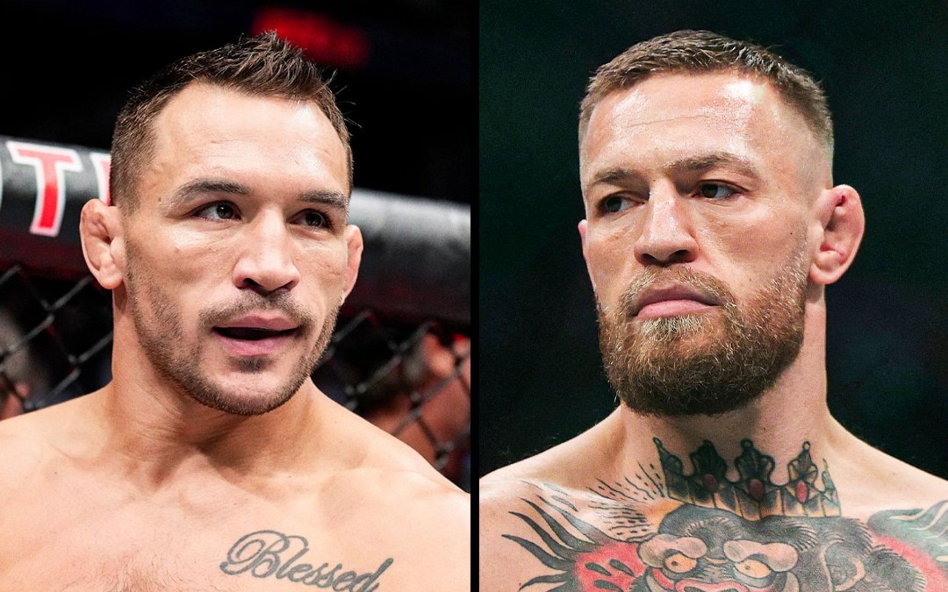 Michael Chandler [Left] Conor McGregor [Right] [Image courtesy: @espnmma (Twitter)]