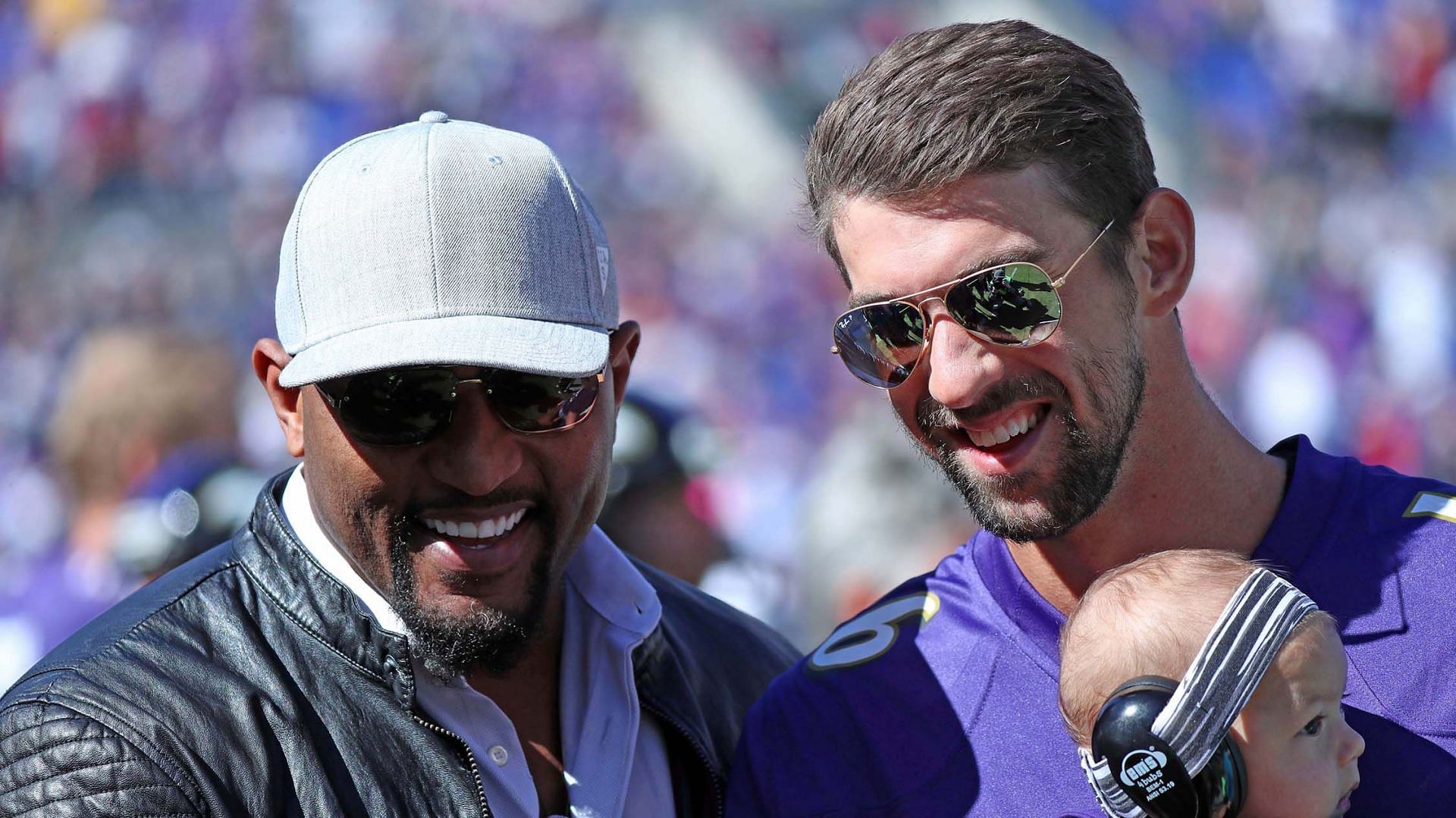 Michael Phelps and Ray Lewis (Image via NBC Sports)