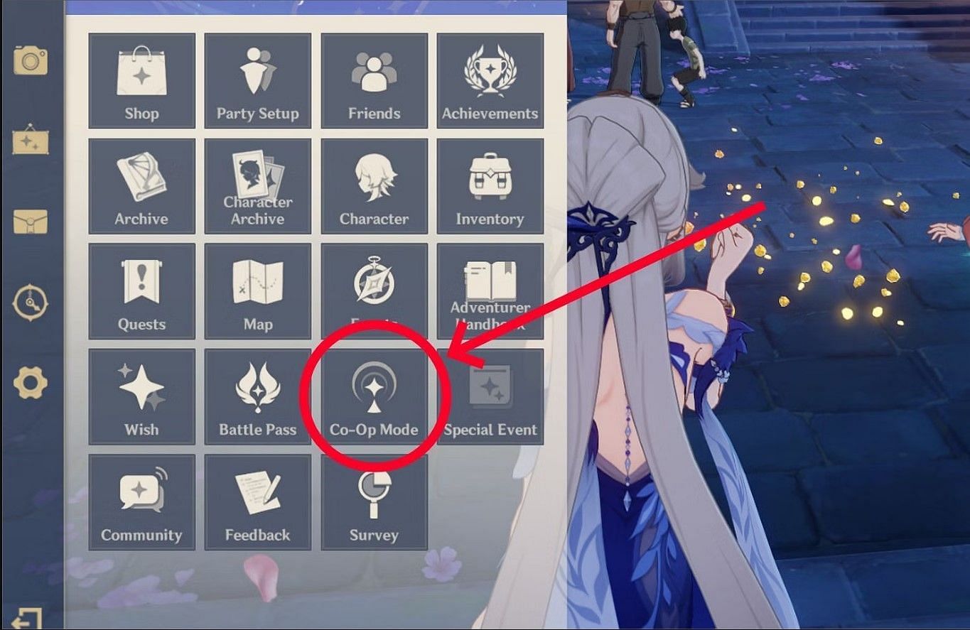 Co-Op Mode in the Menu (Image via HoYoverse)