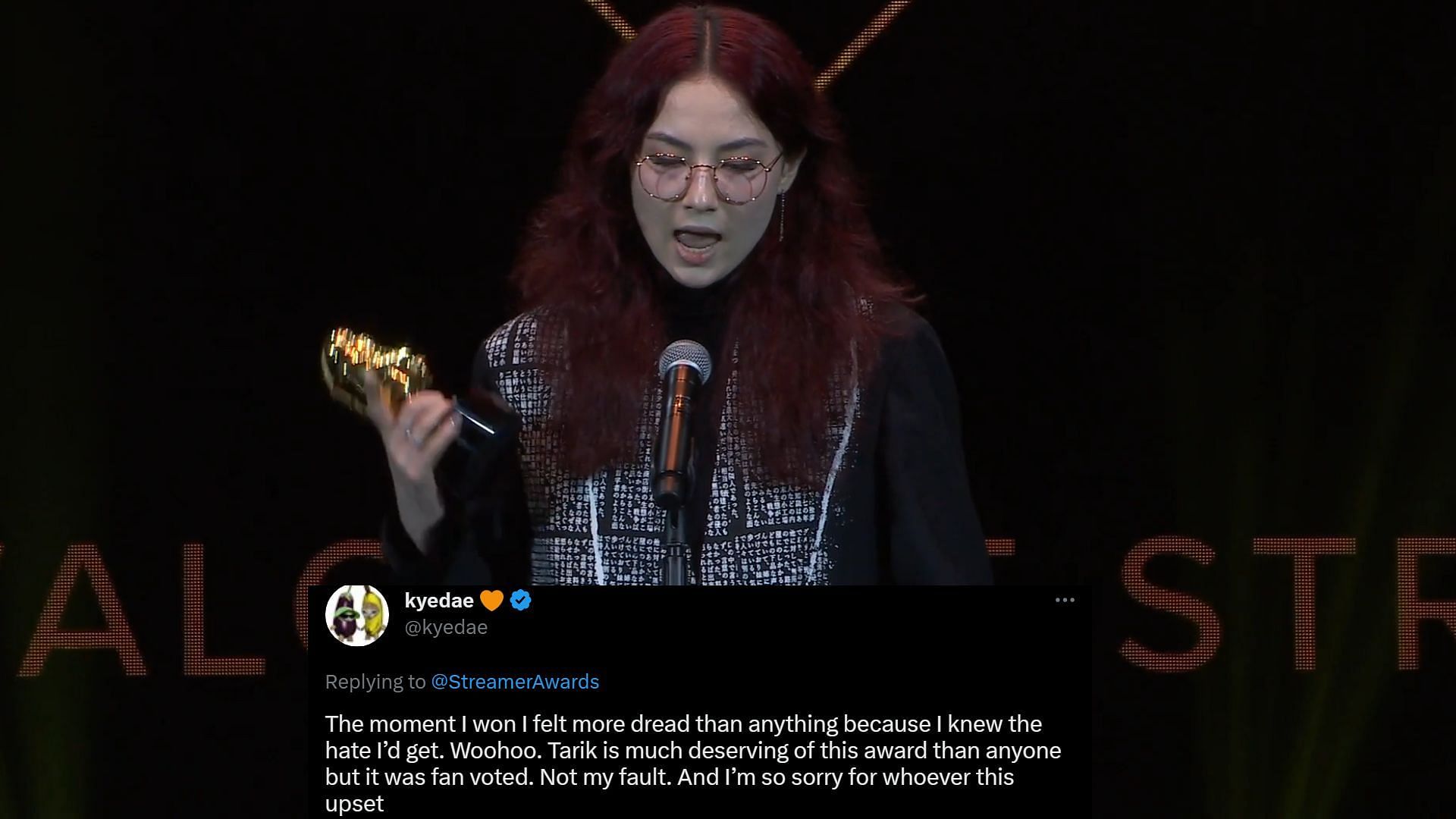 Kyedae knew she would get trolled for winning the best Valorant streamer award (Image via Sportkseeda)
