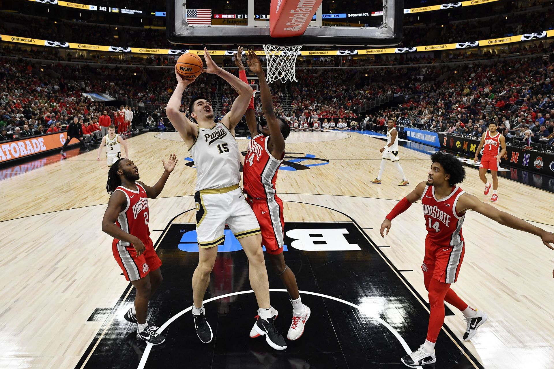 Purdue defeated the Buckeyes in the Big Ten tournament. (Image via Getty Images)