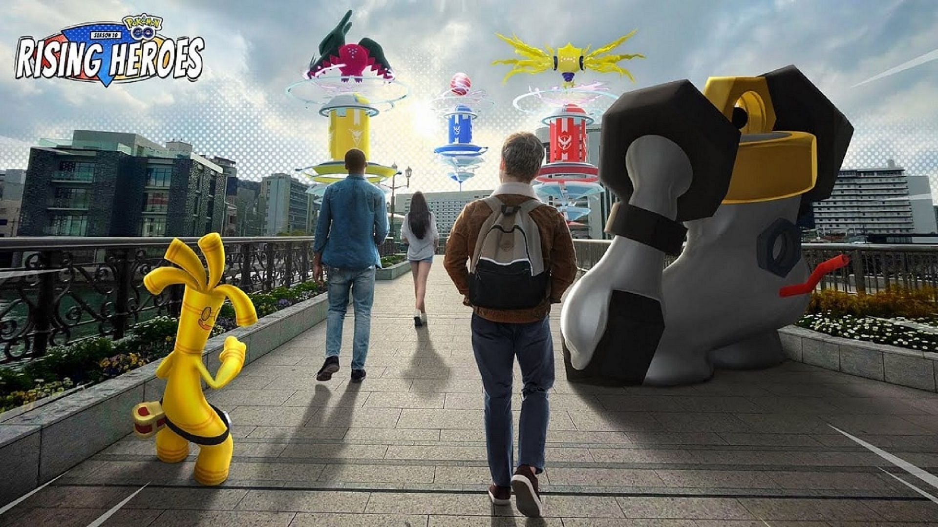 Gholdengo has already been seen in plenty of Pokemon GO advertising for the Rising Heroes season (Image via Niantic)