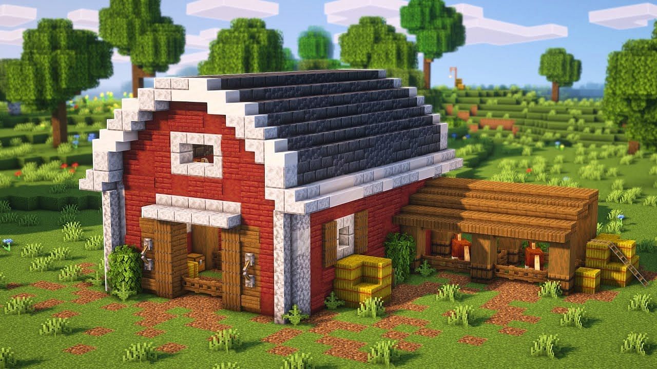 minecraft barn farm