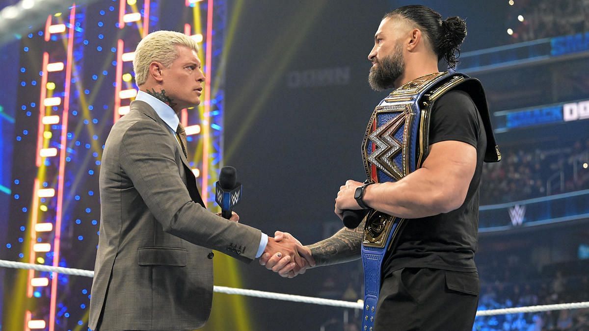 Cody Rhodes and Roman Reigns on SmackDown