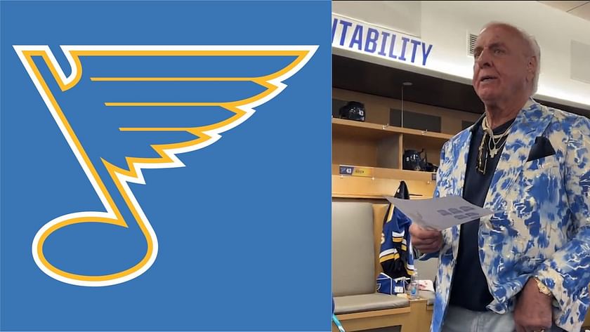 WATCH: WWE legend Ric Flair reads lineups for St. Louis Blues