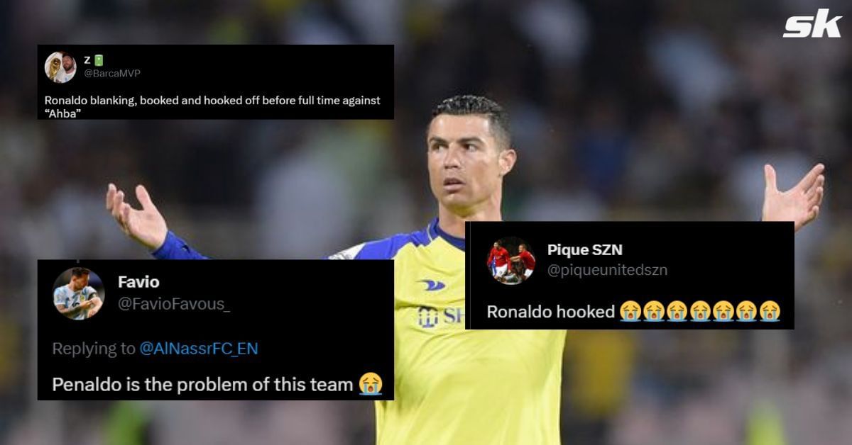 The Portuguese ace was taken off in the 87th minute 