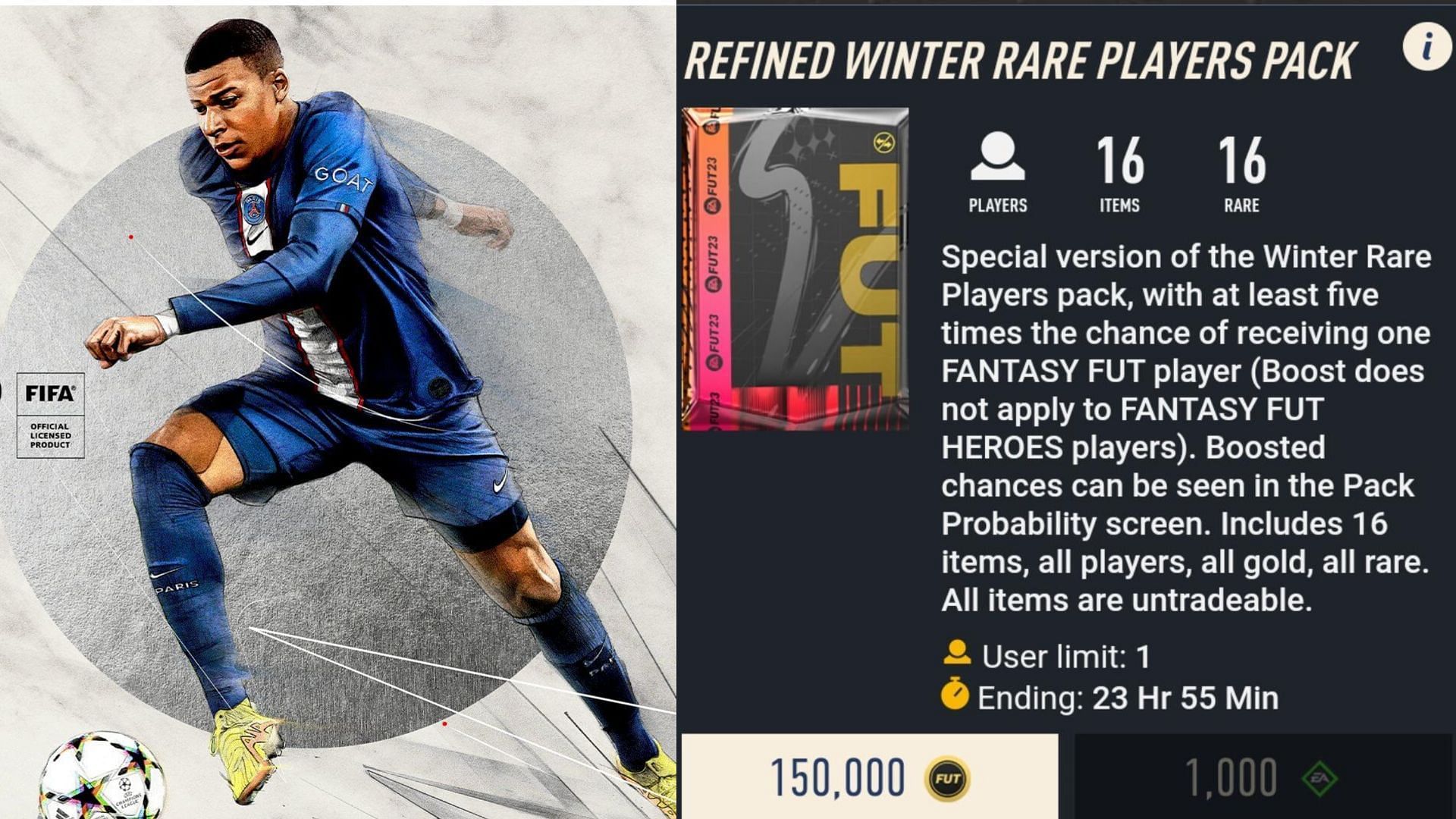 The Refined Winter Rare Players pack could land some great cards for FIFA 23 players (Images via EA Sports)
