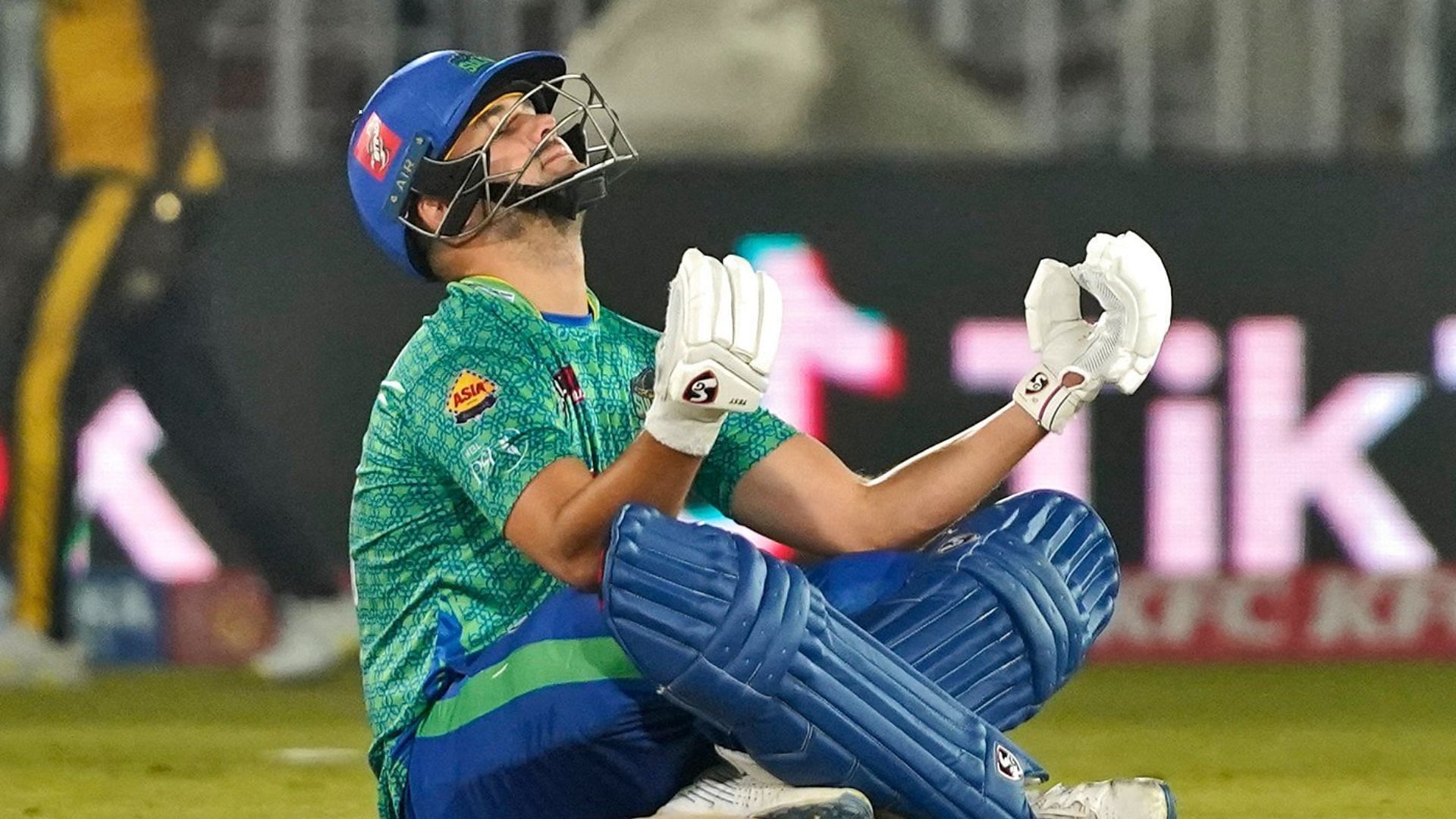 Rilee Rossouw celebrating his match-winning hundred against Peshawar Zalmi (P.C.:Twitter)