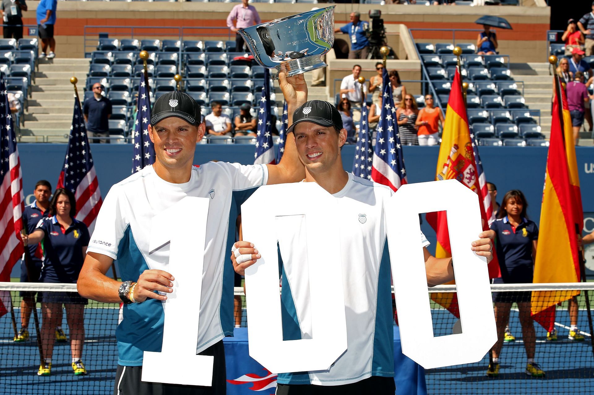 Bob and Mike Bryan at the 2014 US Open