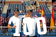 Bob and Mike Bryan at the 2014 US Open